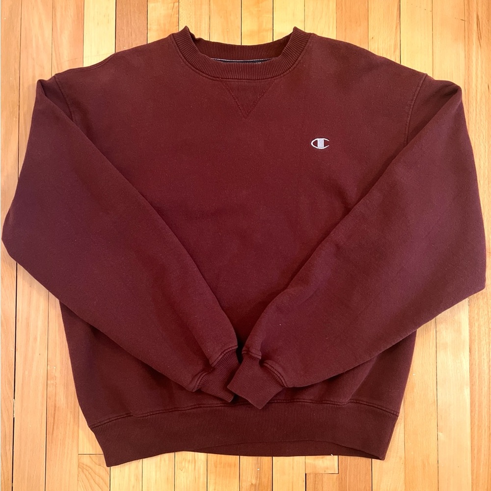 Vintage 90s Champion Reverse Weave Men’s Crewneck Sweatshirt Burgundy L